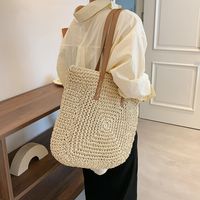 Straw Woven Bag Women's New Fashion Shoulder Bag Large-capacity Literary Simple Woven Bag40*42*3cm main image 5
