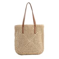 Straw Woven Bag Women's New Fashion Shoulder Bag Large-capacity Literary Simple Woven Bag40*42*3cm main image 6
