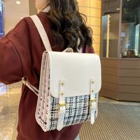 Backpack Women's 2022 New Fashion Flip Cover Backpack Schoolbag 26*13*32cm main image 4