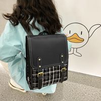 Backpack Women's 2022 New Fashion Flip Cover Backpack Schoolbag 26*13*32cm main image 5