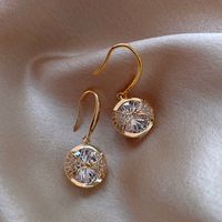 Round Big Simple Fashion Copper Earrings main image 1