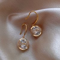Round Big Simple Fashion Copper Earrings main image 5