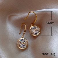 Round Big Simple Fashion Copper Earrings main image 6