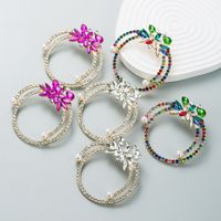 Boucles D&#39;oreilles Rondes En Alliage De Mode Avec Strass main image 2