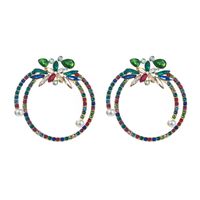 Claw Chain Rhinestone Round Fashion Alloy Earrings main image 6