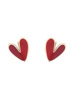 Dripping Oil Heart-shaped Metal Earrings sku image 1