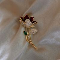 Fashion Oval Flower Butterfly Copper Inlay Rhinestones Pearl Women's Brooches sku image 67