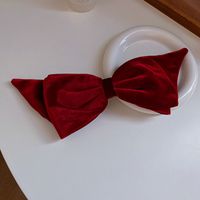 New Year's Retro Red Hairpin Christmas Headdress Diamond Pearl Fabric Bow Spring Clip sku image 32