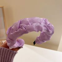 Fashion Solid Color Purple Star Point Fold Pressure Hair Headband Wholesale sku image 6