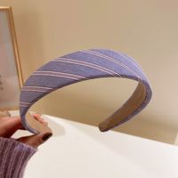 Fashion Solid Color Purple Star Point Fold Pressure Hair Headband Wholesale sku image 5