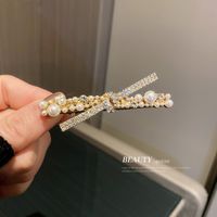 Koreanischer Diamantbesetzter Perlen-haarnadel-mode-seitenclip Großhandel sku image 5