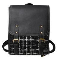 Backpack Women's 2022 New Fashion Flip Cover Backpack Schoolbag 26*13*32cm sku image 2