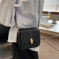 Chain Popular Small Bag New Stitching Spring Retro One-shoulder Messenger Bag 18.5*15*10cm sku image 2