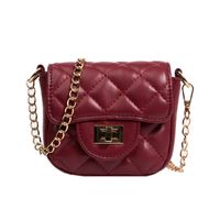 Women's Bags 2022 New Trendy Fashion Rhombus Chain Small Square Bag 16*14*4cm sku image 2