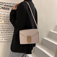 Textured Women's Bag File Bag 2022 Spring New Fashion Chain Shoulder Bag 16*23*8cm sku image 2