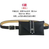 Fashion Women's Waist Bag Decorative Belt Simple Fashion Rivet Decorative Thin Belt sku image 4