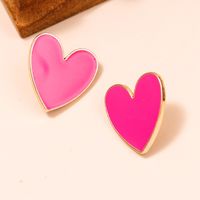 Fashion Contrast Color Alloy Heart Shaped Earrings Wholesale main image 5