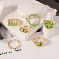 New Gold Plated Heart Ring Cloud Exaggerated Ring Index Finger Ring Wholesale main image 1