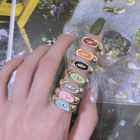 Simple Geometric Gold-plated Ring Female Retro Alloy Drip Oil Ring Wholesale main image 4