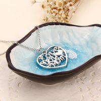 Fashion Hollow Heart Letters Love You Mom Pendant Alloy Necklace main image 1