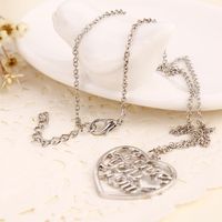 Fashion Hollow Heart Letters Love You Mom Pendant Alloy Necklace main image 5