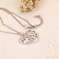 Fashion Hollow Heart Letters Love You Mom Pendant Alloy Necklace main image 6