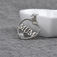 Creative Fashion Hollow Heart Letter Diamond Heartt Alloy Necklace main image 5