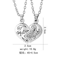 Fashion Heart-shaped Stitching Necklace Alloy Heart Pendant Necklace main image 4