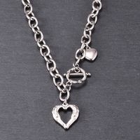 Fashion Sweater Hollow Heart-shaped Chain Short Titamium Steel Sweater Chain main image 5