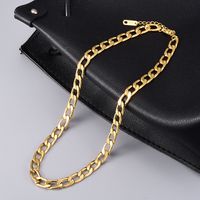 Fashion Titamium Steel Plated Gold 18k Collarbone Chain Simple Necklace main image 3