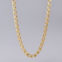 Fashion Titamium Steel Plated Gold 18k Collarbone Chain Simple Necklace main image 4