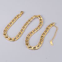 Fashion Titamium Steel Plated Gold 18k Collarbone Chain Simple Necklace main image 1