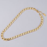 Fashion Titamium Steel Plated Gold 18k Collarbone Chain Simple Necklace main image 5