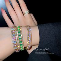 European And American Fashion Exaggerated Full Diamond Bracelet Female Wholesale main image 4