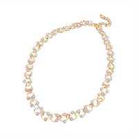Fashion Simple Necklace Diamond Pearl Alloy Necklace main image 2