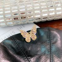 Luxury Zircon Butterfly Open Index Finger Ring Korean Alloy Ring Female main image 5