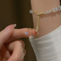 New Fashion Korean Female Summer Simple Crystal Couple Bracelet main image 5