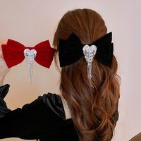 Autumn And Winter Diamond-studded Tassel Bow Hairpin Headgear Fashion Spring Clip main image 3