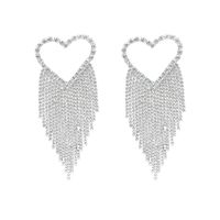 Mode Herz Diamant Legierung Künstliche Edelsteine Ohrringe main image 6