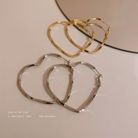 Fashion Heart Plating Alloy No Inlaid Earrings main image 4