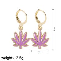 European And American New Butterfly Flower Earrings Cartoon Smiley Alloy Ear Jewelry sku image 7
