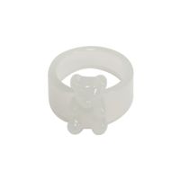 Korean Transparent Candy Color Bear Acrylic Wide Ring Wholesale sku image 7