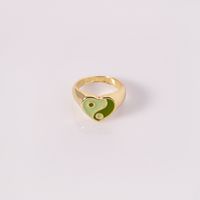 New Gold Plated Heart Ring Cloud Exaggerated Ring Index Finger Ring Wholesale sku image 5