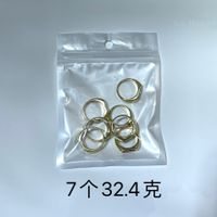 Simple Geometric Gold-plated Ring Female Retro Alloy Drip Oil Ring Wholesale sku image 8