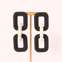 Vintage Resin Chain Contrast Color Earrings Wholesale sku image 1