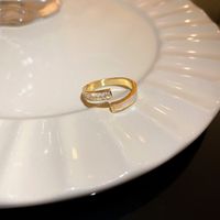 Real Gold Electroplating Korean Zircon Geometric Open Ring Wholesale sku image 30
