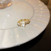 Real Gold Electroplating Korean Zircon Geometric Open Ring Wholesale sku image 38