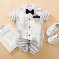 2022 Spring And Summer Baby Gentleman Romper Short-sleeved Jumpsuit sku image 6