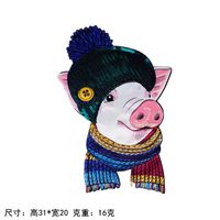 Cartoon Cat Pig Head Sequin Cloth Nhlt148244 sku image 5
