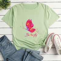 Geometric Butterfly Print Ladies Loose Casual T-shirt main image 6